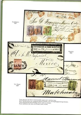 POSTAL CANCELLATIONS OF MEXICO 1856 1874 JOSEPH SCHATZKES 1964 LE #159/265 HB MX