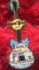 Hard Rock Cafe Pin Honolulu Facade series, guitar hat, lapel logo