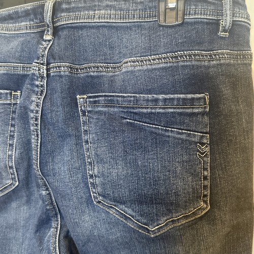 John Mark Embroidered Denim Pants Jeans Size 16 Raw Hem - Picture 11 of 20