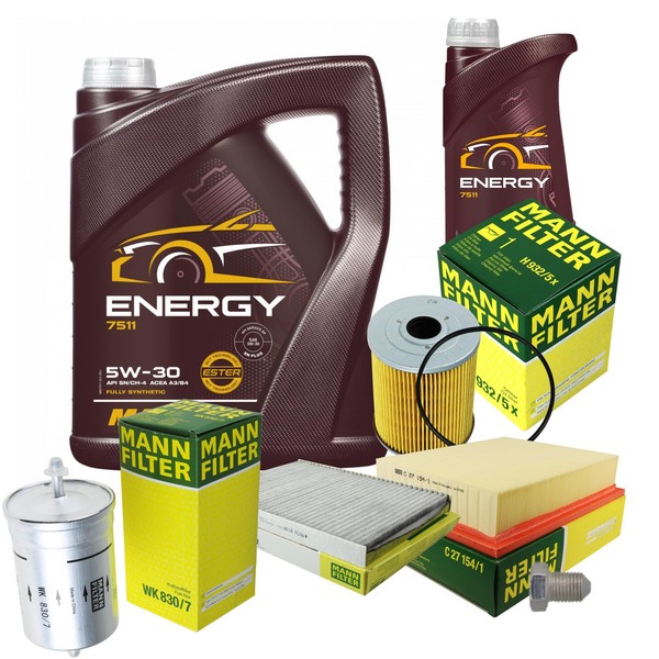 Mann Inspektionspaket 6L Mannol Energy 5W-30 FüR VW Golf III 2.8 VR6 Vento-image