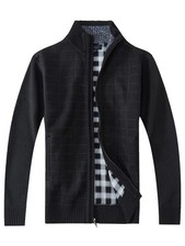 GIOBERTI MEN'S KNITTED FULL ZIP CARDIGAN SWEATER 100 POLYESTER SIZE S-3XL