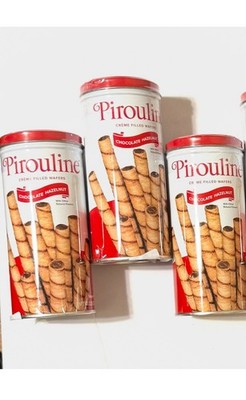 Pirouline Wafer Chocolate Hazelnut Cookies 3 Cans=Total 9.75oz New Factory Seal