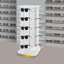Rotatable Sunglasses Display Rack Commercial Eyewear Display Stand for 40 Pairs