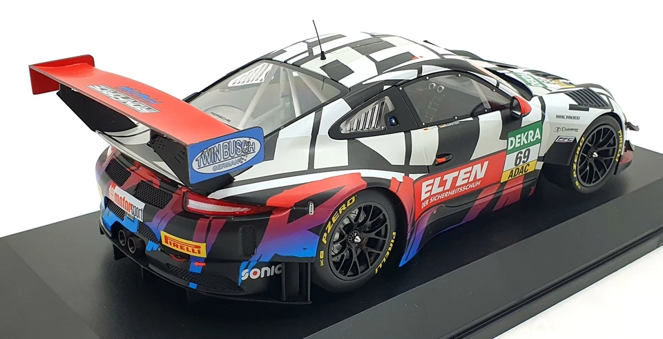 Minichamps 1/18 scale 153 186969 - Porsche 911 GT3 R Iron Force ADAC GT 2018 #69 - Image 2 of 4