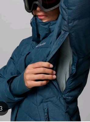 Womens Columbia Lay D Down II Omni-Heat Vented Hooded Down Winter Jacket Sz XL