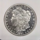 1881-CC Morgan Silver Dollar, Carson City Mint, Uncirculated Brand New Condition