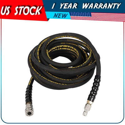 #ad #ad 4000 PSI Pressure Washer Hose Hot Cold Water 1 4quot; Kink Wear Hose With 3 8quot; Quick $57.85