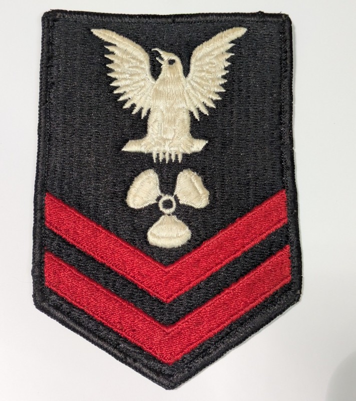 Vintage WWII Rank Patch Navy E-6 Machinist's Mate World War 2 II Eagle Shoulder
