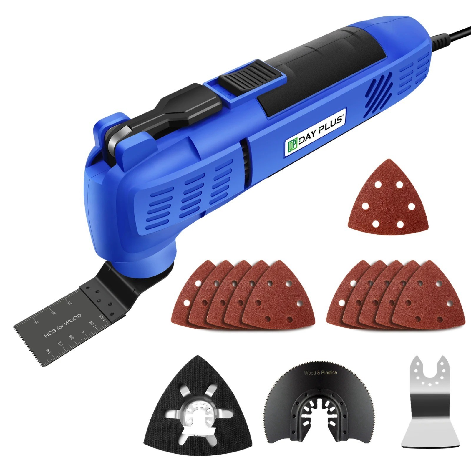 Brushless Corded Oscillating Multi-Tool, 3° Angle Saw for Cutting and Sanding UK