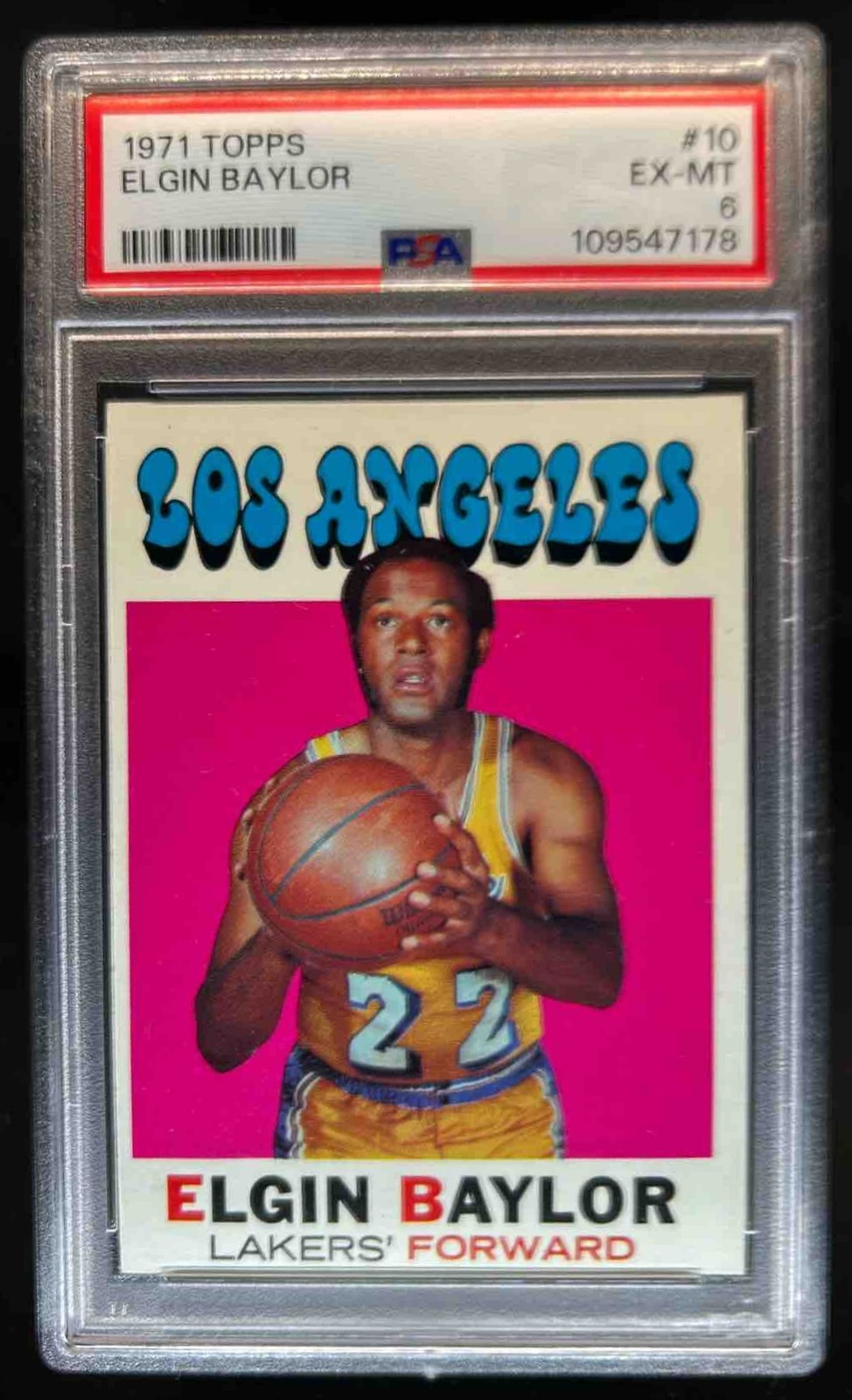 1971-72 Topps Elgin Baylor #10 Lakers PSA 6