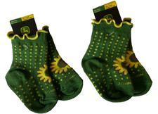 New John Deere Green Sunflower Ruffle Socks s...