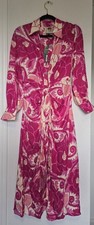 FARM Rio Tropical Groove Floral Button Tie Waist Midi Dress Sz Small Nwt