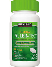 Cetirizine HCl 10 mg 365 Tablets 24 Hour Antihistamine Exp 05/27 Compare Zyrtec