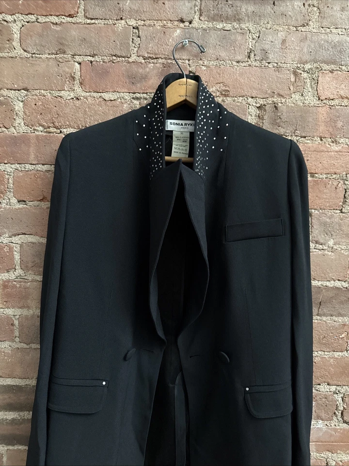 Chaqueta vintage para mujer Sonia Rykiel, talla 36, Francia, pedrería años 80’s Foto 2 de 4