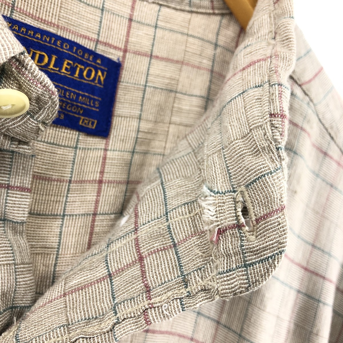 Vintage 2000'S Pendleton Check Pattern Short Slee… - image 5