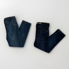 Levi's Denim Blue Jeggings Lot of 2 Pull On Medium Dark Wash Jeans Pants Girls 5