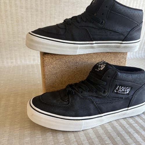 Vans Half Cab Pro Skate Shoes Mens Size 9 Black Suede Mid Top Skateboard Sneaker - Picture 8 of 20