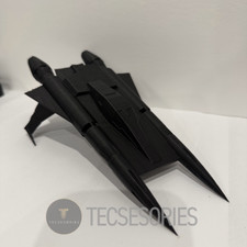 Buck Rogers Starfighter 10in 3D Printed Black Sci-Fi Ship Display Model