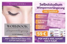 Workbook Wimpernverlängerung 1:1 & Volumen. Selbststudium inkl. Zertifikat. PDF