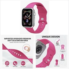 Sport Band Compatible with Apple Watch Bands 40mm 38mm 41mm 42mm 44mm 45mm 49mm