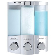 Products 763441 Euro Series Trio 3chamber Soap And Shower Dispenser Chrome
