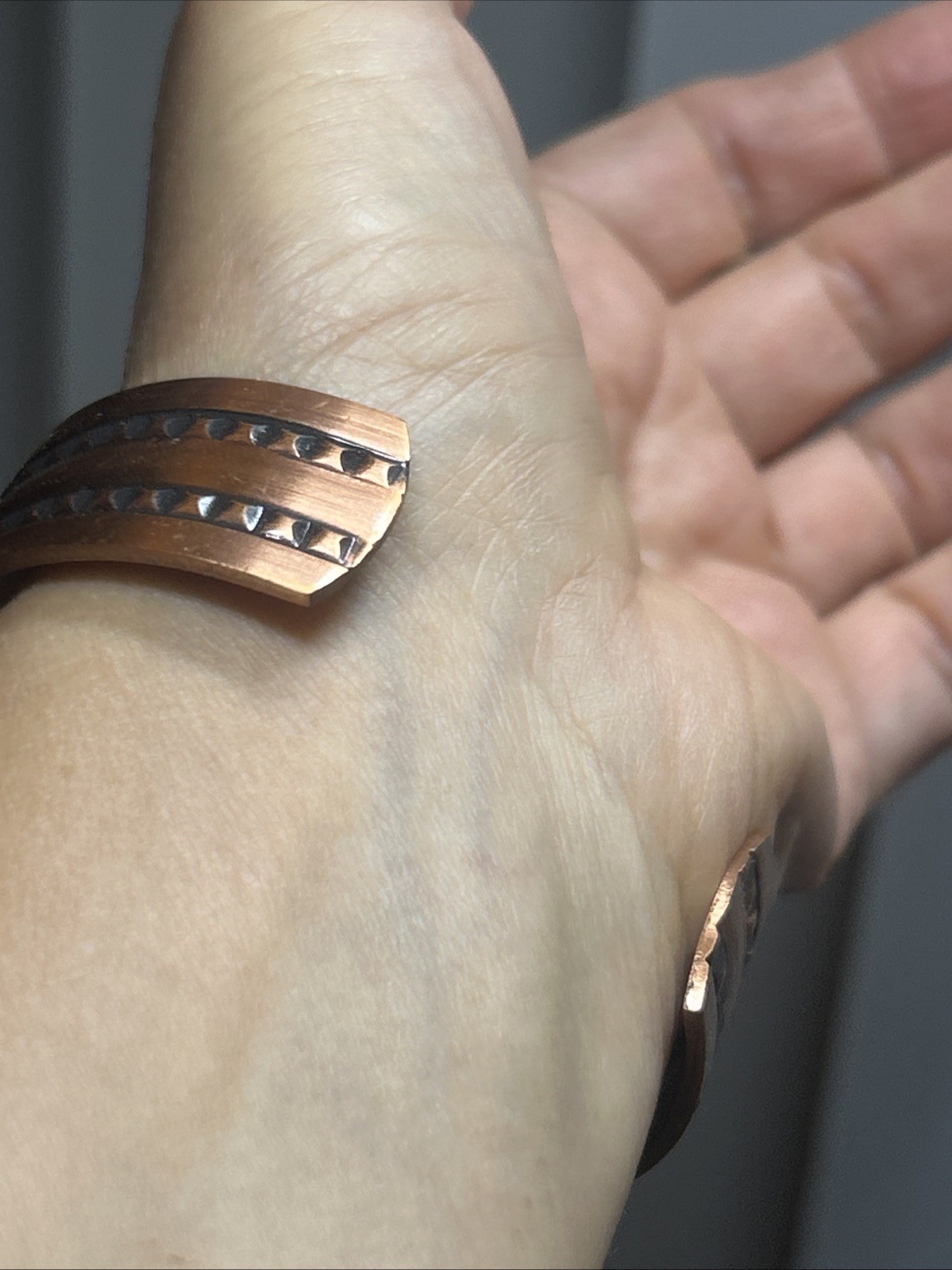 39. Wheeler Manufacturing Copper Patterned CUFF B… - image 8