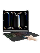 360 Rotatable Keyboard Case w/ Trackpad for iPad Pro 13" M4, 2024 - Black