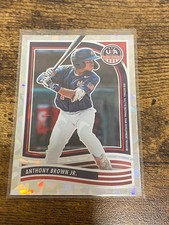 2024 USA Stars & Stripes Anthony Brown Jr #188 Cracked Ice RC #1/1 25/25 Rare
