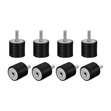 8pcs Rubber Mounts M5 Male/Female Vibration Isolator Shock Absorber D20mmxH15mm