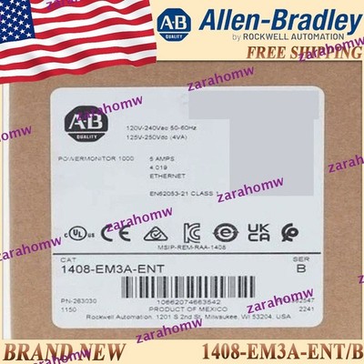 New Sealed 1PC 1408-EM3A-ENT/B AB PowerMonitor 1408 EM3A ENT Free Ship US Stock