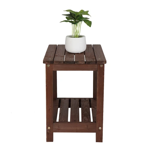 19.76 X 14.02 X 19.76 Inch Rectangular Wood Side Table Light Brown Standard US - Picture 3 of 12