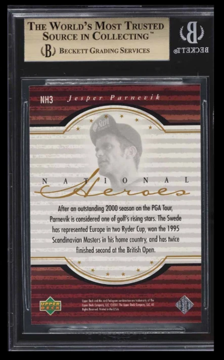 Jesper Parnevik BGS 9.5: 2001 Upper Deck National Heroes Rookie Year #NH3 POP 4 - Image 2 of 3