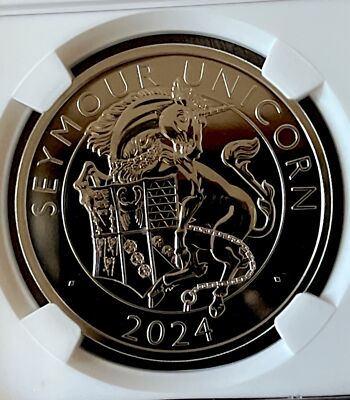 2024 G BRITAIN 🇬🇧 £5 TUDOR BEASTS SEYMOUR UNICORN MS 68