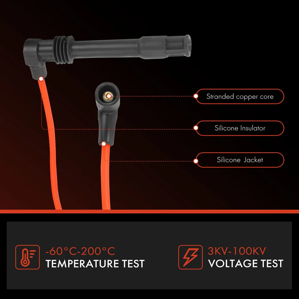 Juego de 6 cables de bujía para Volkswagen Passat Audi A4 1998-2001 A6 Quattro 2001 Foto 4 de 4