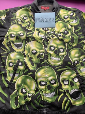 Supreme Skull Pile Work Jacket SS18 | XL | Liquid Blue | Supreme