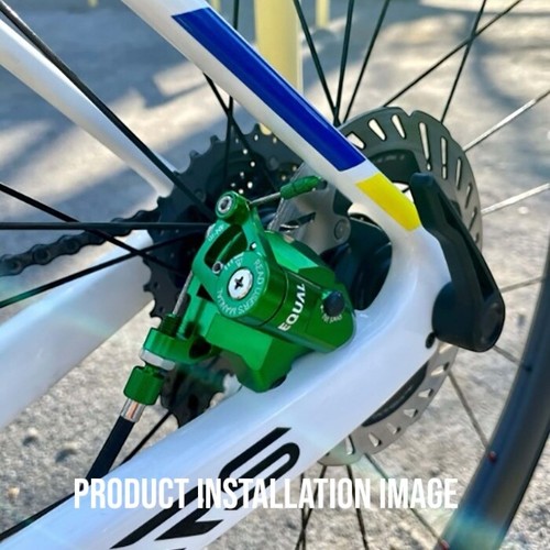 GROWTAC EQUAL Mechanical Disc Brake Caliper Flat Mount green Front Rear Set - Picture 4 of 4