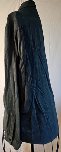 Alfani Men's Forest Green w/ Gold Long Sleeve Shirt Sz Lg Rayon/Polyester - Picture 2 of 11