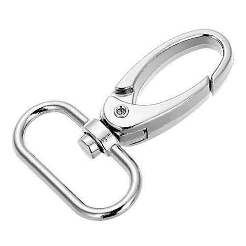 COTOWIN 1/2 Inch Curved Lobster Clasps - 20 Pack Black Zinc Alloy Swivel Trigger Clips