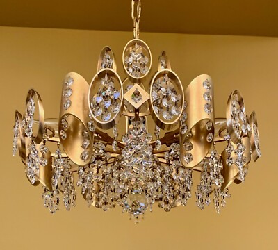 シーリングライト・天井照明 70s Crystal chandelier Vintage Lighting