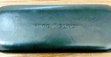 HARD CANDY eyeglass case BLACK LEATHER great for sunglasses also  PINK INSIDE