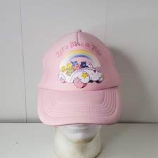 Official Care Bears Let s Take a Trip Pink Mesh Trucker Hat Snapback Cap Retro