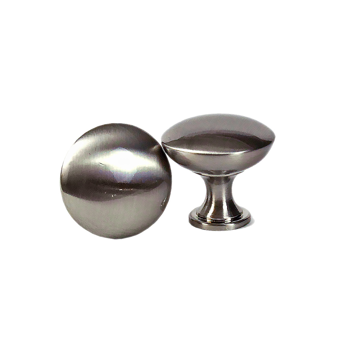 Round Cabinet Knobs Collection Kitchen Bath Handles Pull Modern Brushed Nickel