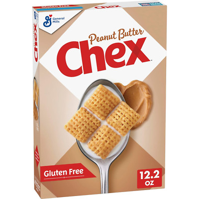 Peanut Butter Chex Cereal, Gluten Free Breakfast Cereal, Made with Whole Grain,