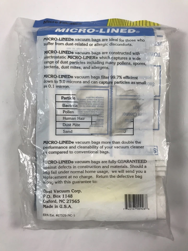 Micro Lined 10 Anti Bacterial Vacuum Cleaner Bags Model Style F & G - Image 2 of 2