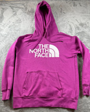 The North Face Women Long Sleeve Fleece Hoodie Pink Size M
