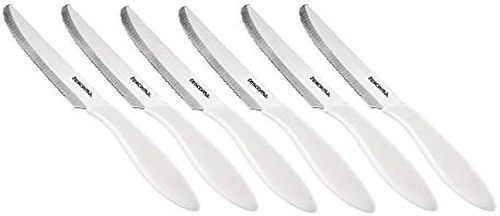 Tescoma set 6 coltelli da tavola Presto 12 cm coltello inox bianco rosso Rotex - Foto 21 di 21