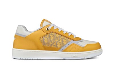 DIOR B27 Gold-Tone Oblique jaqcard Low Top Sneakers