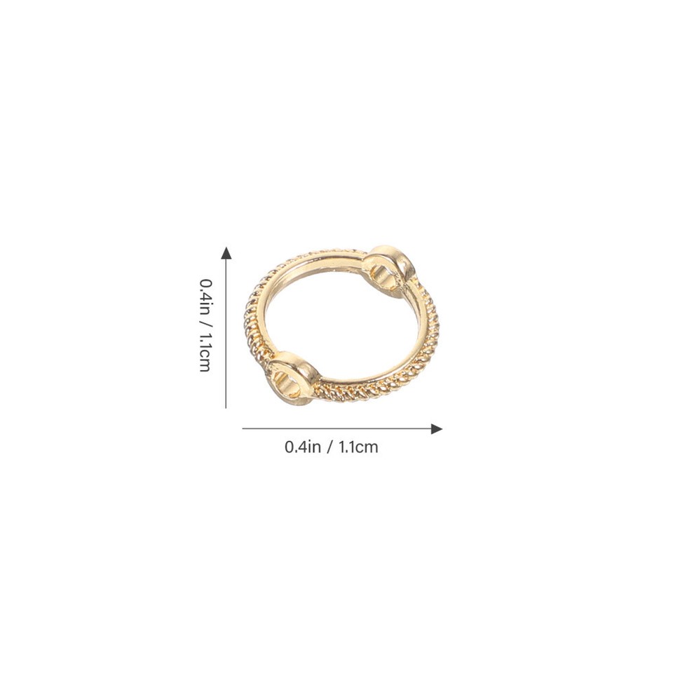 50pcs Decorative Bead Round Frames Links Bead Frames Connectors For