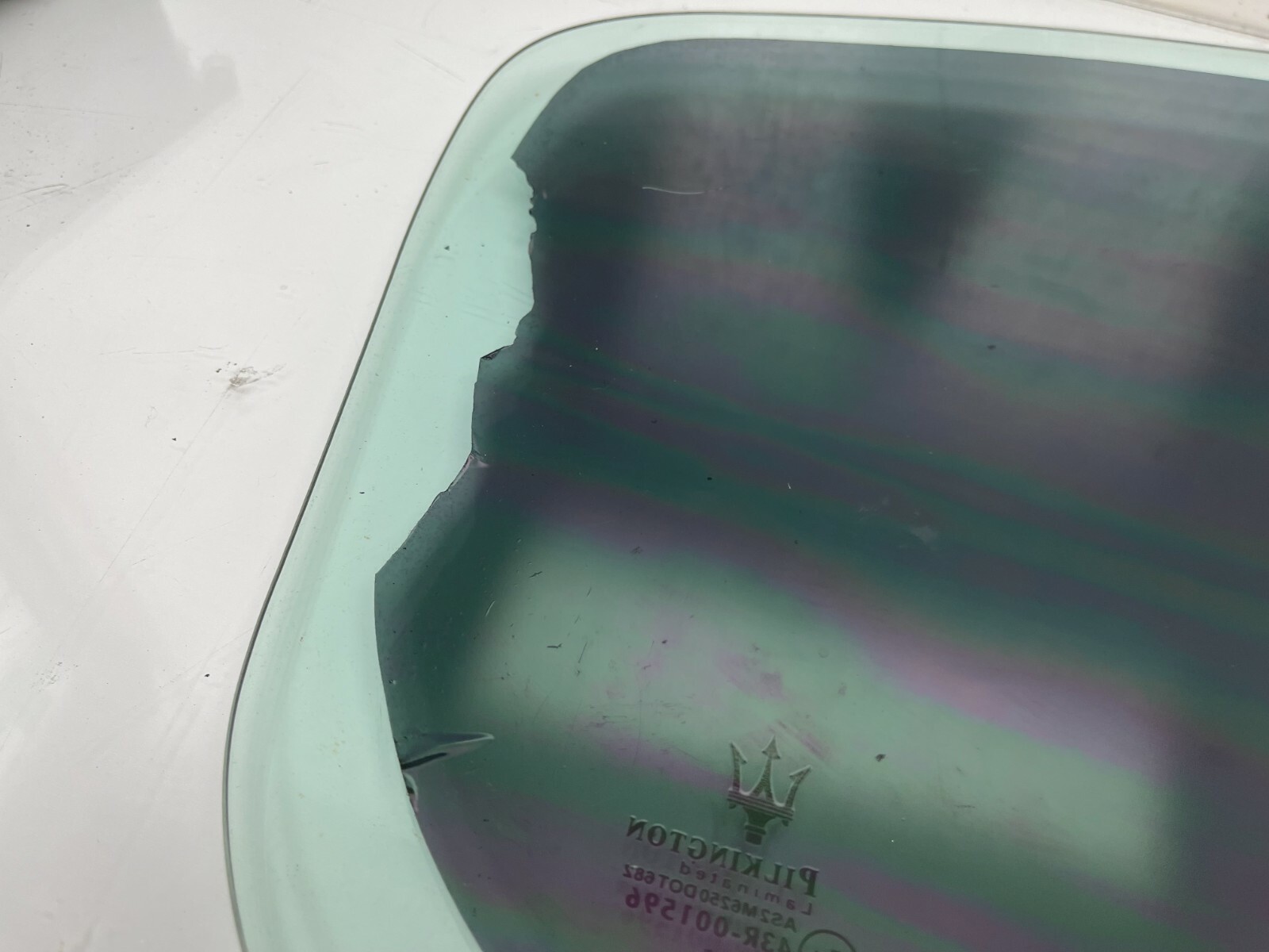 2007 Maserati Quattroporte M139 REAR LEFT DOOR WINDOW DUAL GLASS DOUBLE PANE OEM