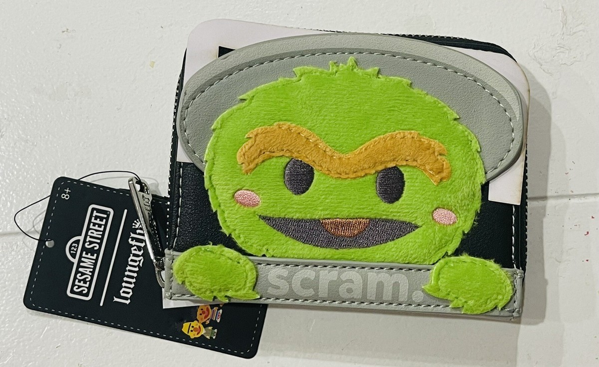 Loungefly mini backpack and wallet Oscar the Grouch from Sesame Street SEAWORLD Loungefly Sesame Street Christmas Cookie SeaWorld Exclusive  main image 3